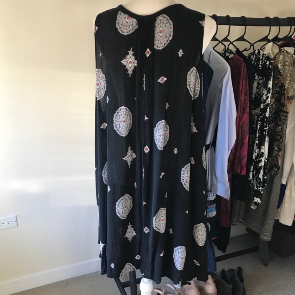 Free People Black Medallion Tunic/ Swing Dress - Picture 7 of 7
